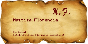 Mattiza Florencia névjegykártya